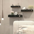 Wall Shelf 3 Pack, Black Floating Wall Shelves for Bedroom Bathroom