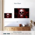 thumbnail image 4 of Elephant Stock Skull And Petals Wall Art - Horizontal Canvas Wall Art - Living Room Wall Decor - Gothic Canvas - Red And Black Decor - 12" x 8", 4 of 8