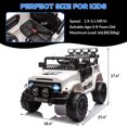 thumbnail image 3 of 12V Kids Ride on Truck, Battery Powered Electric Ride On Vehicle with Parent Remote Control, 3 Speeds & LED Lights, for Kids 3-8, 3 of 9