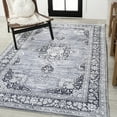 thumbnail image 4 of JONATHAN Y WASHABLE 4 x 6 Area Rug, Bausch Bohemian Distressed Chenille - Gray/White, WSH201A-4, 4 of 9