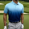 thumbnail image 2 of VSSSJ Men's Golf Shirts Short Sleeve Moisture Wicking Casual T-Shirt Quick Dry Regular Fit Button Athletic Tennis Collared Shirts Blue XXXXXL, 2 of 5