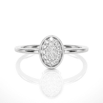 1/6 ctw Round Lab Grown Diamond Ring in Sterling Silver