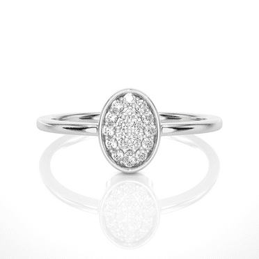 1/6 ctw Round Lab Grown Diamond Ring in Sterling Silver