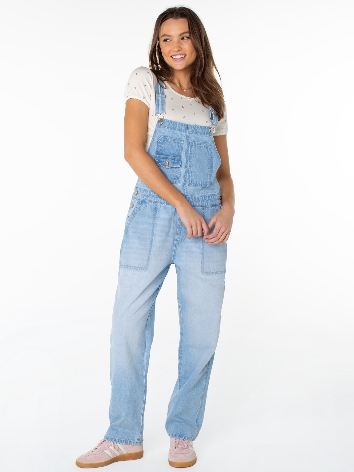 Celebrity Pink Women's Relaxed Boyfriend Overall, Sizes XS-XXXL