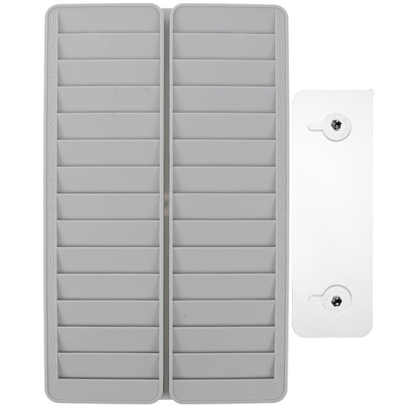 LEDMOMO Wall Mounted Grey PP Time Cards Holder, Numbered Slots, Simple Design