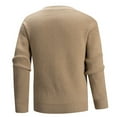 thumbnail image 6 of Light Weight Cardigan Sweater Mens V Neck Ribbed Knitwear Sweater Casual Lounge Slouchy Cardigans XXL, Khaki, 6 of 6