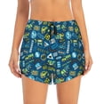 thumbnail image 2 of Vsdgher Machinery Road Construction Print Women's Running Double Layer Shorts High Waisted with Pockets Elastic Yoga Workout Athletic Gym Sports, 2 of 8
