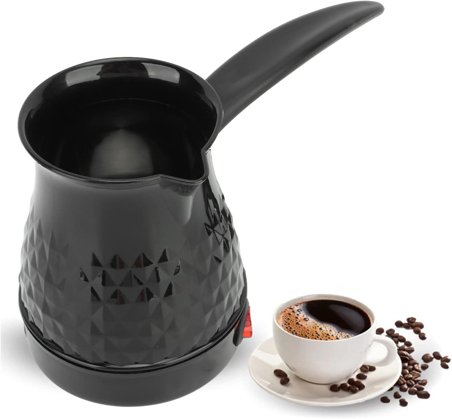 DJH-Electric Percolator Coffee Pot, Stainless Steel Coffee Maker with Keep Warm, Insulated Coffee Carafe Pitcher with Removable Handle, Easy Pour Spout-1