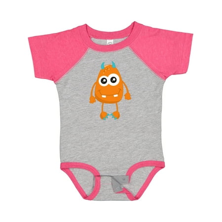 

Inktastic Cute Monster Orange Monster Funny Monster Horns Gift Baby Boy or Baby Girl Bodysuit