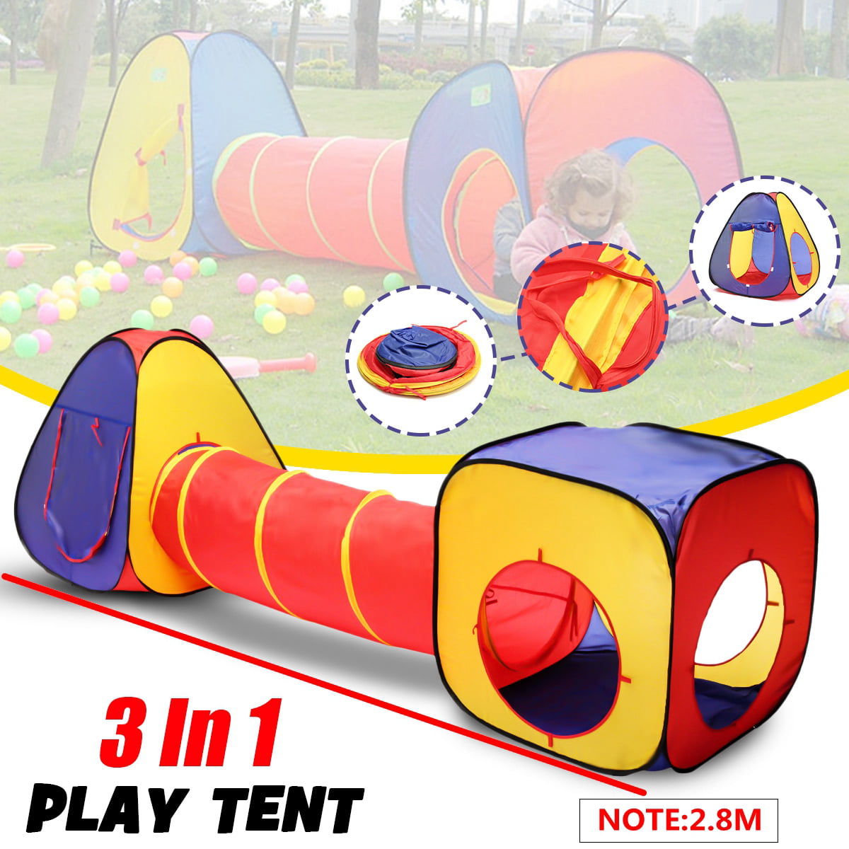 BTP Outdoors Garden Military Kit Kids Pop-Up Play Tunnel 