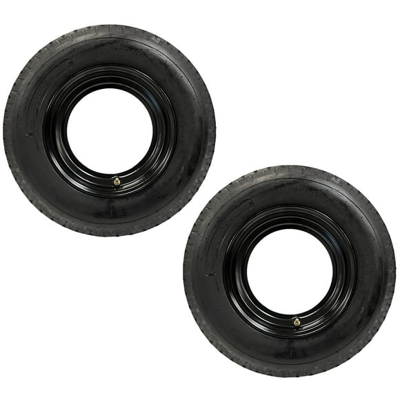 eCustomRim 2-Pack Mounted Heavy Duty Highway Homaster Trailer Tire 8-14.5 LRG 14.5 in. 6x14.5 in. Rim Wheel RV Donut Style Load G for Mobile Home RV