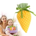 thumbnail image 2 of 6 Pcs Easter Carrot Shaped Treat Bags Easter Basket Stuffers Fabric Drawstring Candy Gift Goodie Bags for Egg Hunt Outdoor Party Supplies, 2 of 9