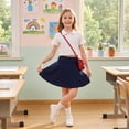 thumbnail image 5 of VV AVEORS Pleated Athletic Skirts for Girls Built-in Shorts Hight Waisted Workout, Running, Golf, Tennis Skorts for Teen Navy 150, 5 of 9