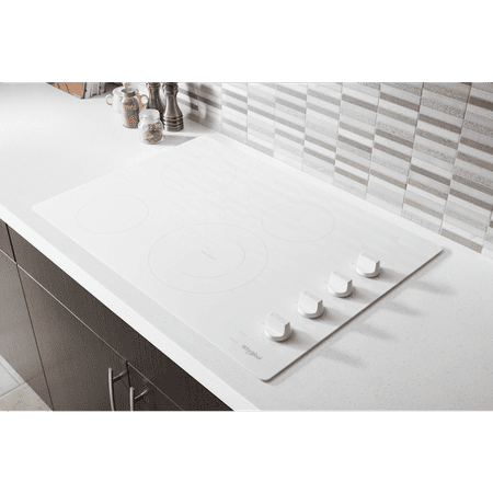 Whirlpool - 30" Built-In Electric Cooktop - White