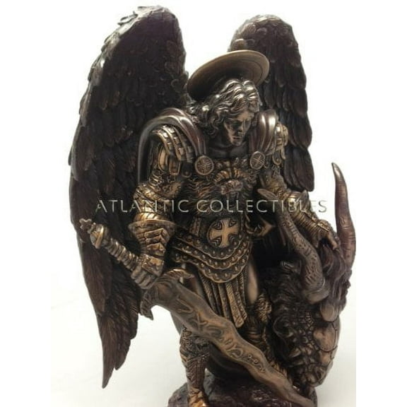SAINT MICHAEL ARCHANGEL GUARDIAN PROTECTOR STATUE POST ARMAGEDDON VICTORY