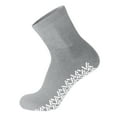 thumbnail image 6 of 3 Pairs of Non-Skid Diabetic Cotton Quarter Socks with Non Binding Top (Gray, Sock Size 10-13), 6 of 7