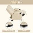 thumbnail image 6 of MCombo Big Kids Recliner Chair with Cup Holders for Toddler Boys and Girls, 2 Side Pockets, 3+ Age Group, Faux Leather 7322 Cream White, 6 of 9