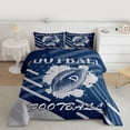 thumbnail image 2 of Homewish Sport Football Bedding Comforter Set 2pcs for Teens Boys Girls,Ball Gamer Twin Comforter Sets Microfiber,Grey Blue Breathable Bedding Set,Microfiber Bedroom Decor,Reversible, 2 of 8