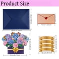 thumbnail image 3 of Pop Up Flower Bouquet Card 3D Greeting Cards 10 Inch Life Size Forever Paper Flower Bouquet Gift with Black Note Card & Envelope Brithday,Weeding,Anniversary ,Get Well,Valentine’s Day,Mother’s Day, 3 of 6