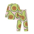 thumbnail image 2 of Bingfone Men'S Pajama Set 2 Piece Loungewear Pjs, Long Sleeve With Pajama Pants-Cute Avocado, 2 of 9