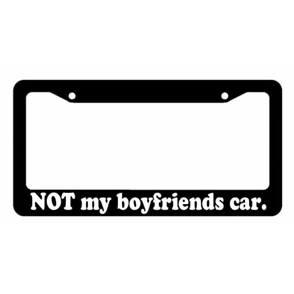 Not My Boyfriends Car JDM Racing Drifting Dope Girl Auto License Plate Frame