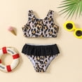 thumbnail image 6 of ibiyuan Little Girls Swimsuits Two Piece Adjustable Straps Girls Bathing Suits Size 7-8 Cut Out Tankini with Shorts Drawstring Bottoms Color Block Swimwear for Teens,18-24 Months, 6 of 9