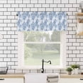thumbnail image 4 of nqOlkjepod Blue Geometric Farmhouse Short Window Curtain Valances, Simplistic Modern Abstract Hexagon Art Rod Pocket Kitchen Valances for Living Room Bedroom Bathroom Cafe, 1 Panel - 54" x 18", 4 of 8
