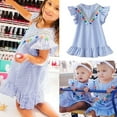 thumbnail image 3 of Robe d'Été pour Filles 2-8 Ans Robe de Bébé à Rayures Robe de Princesse Soleil pour Enfants, 3 of 12