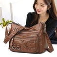 thumbnail image 3 of Bolso bandolera de primavera, bolso de hombro para madre, bolso pequeño de piel suave lavada para mujer, bolso para mujer de mediana edad y mayores, bolso que combina con todo, 3 of 6