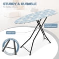 thumbnail image 6 of Full Size Steam Ironing Board Heavy Duty Metal Foldable with Heat Resistant Cover Dual Use for Flat and Vertical Steaming 14x48 Blue, 6 of 6