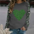thumbnail image 1 of TaTaai St Patricks Day Sweatshirt Women Shamrock Long Sleeve Shirt Irish Festival Holiday Crewneck Causal Top Gift, 1 of 5