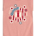thumbnail image 3 of Case IH - Patriotic Flowers - Girls Fitted Short Sleeve Graphic T-Shirt, 3 of 5