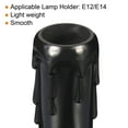 thumbnail image 4 of Uxcell Candle Socket Cover Candelabra Base for E14 Chandelier 25x100mm Black 6 Pack, 4 of 6