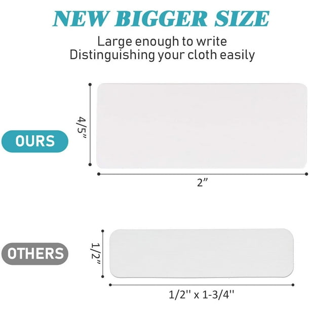Writable Iron On Clothing Labels, Personalized Iron-on Fabric Labels Name  Labels to Mark Your Clothes for School Uniform, College, Day Care and