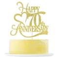 thumbnail image 1 of Adorno para Pastel Yetxel Brillo Dorado 70º Aniversario, 1 of 8