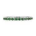 thumbnail image 3 of Emerald Eternity Stackable Ring Band 14K White Gold (0.75ct), 3 of 5