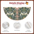 thumbnail image 3 of Xecao Deer And Flowers Pattern Christmas Tree Skirt Round Xmas Tree Mat Base Cover for Holiday Home Decorations-48", 3 of 6