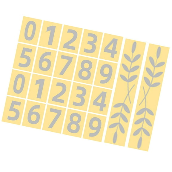 HAMPPLIES 4Set Self-Adhesive Mailbox Numbers Decal Reflective Stickers for Outside Use