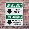 thumbnail image 4 of (2 Pack) First Aid Kit Bilingual OSHA Emergency Sign 10 Inch X 14 Inch Plastic Sign, Weather Resistant, UV Protected for Workplace, Business, and Construction Site, Made in the USA, 4 of 8