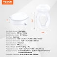 thumbnail image 6 of VEVOR Raised Toilet Seat, 6" Height Raised, 300 lbs Weight Capacity, Universal Toilet Seat Riser, Screw Rod Locking, with Toilet Seat, 6 of 9