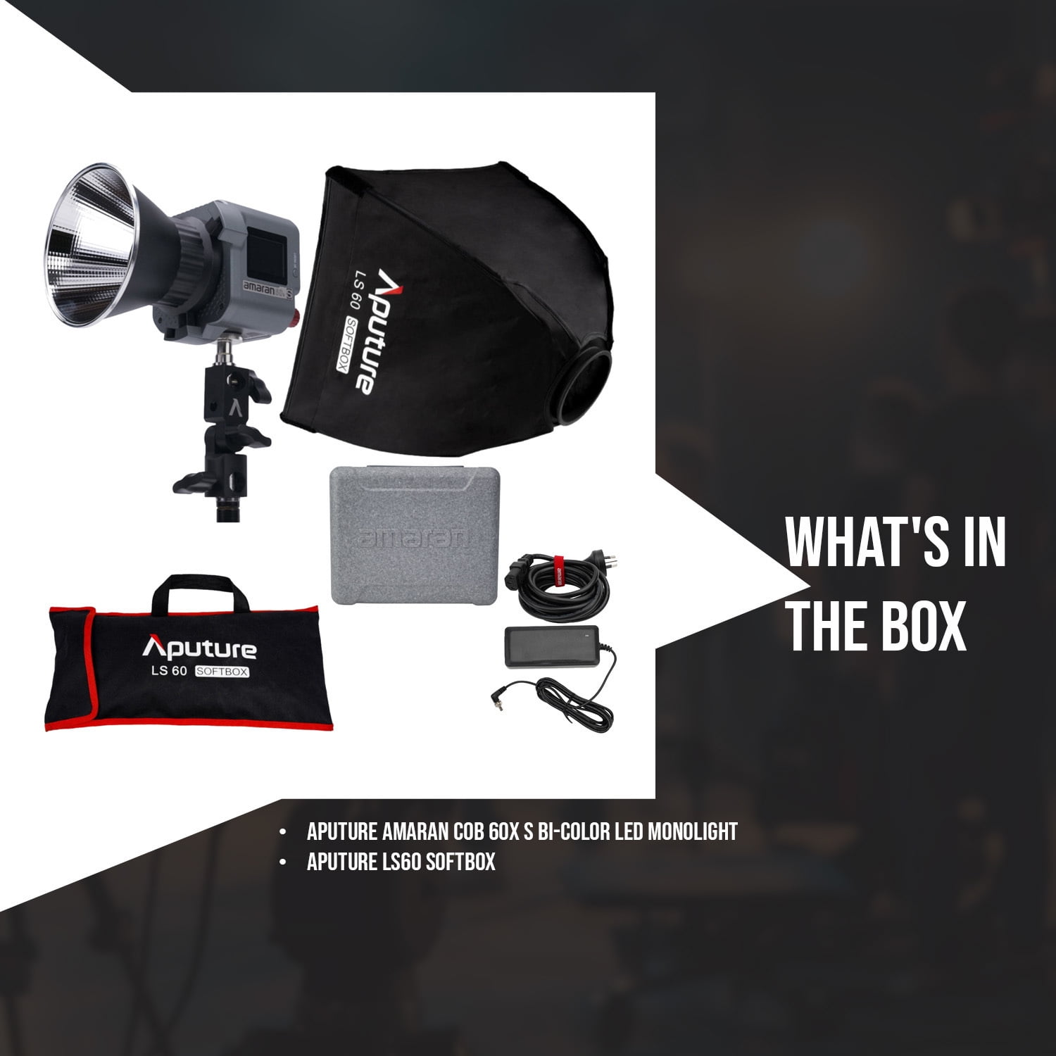 Aputure Amaran COB 60x 2セット Aputure Amaran COB 60x S Bi-Color LED Monolight Bundle with
