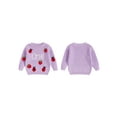 thumbnail image 2 of Miaouyo Baby Girls Birthday Knit Fall Sweater 9 12 18 Months Fashionable Strawberry and Letter Embroidery Crew Neck Long Sleeve Birthday Tops, 2 of 9