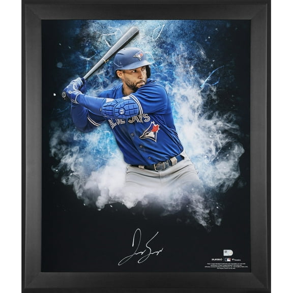 George Springer Toronto Blue Jays Framed Autographed 20" x 24" In Focus Photograph - Fanatics Authentic Certified