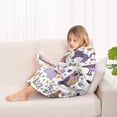 thumbnail image 4 of Halloween Cute Trick or Treat Characters Blanket Hoodies for Kids 6-13YR Oversize Wearable Blanket Hoodies for Boys Girls Teens, 4 of 7