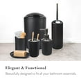 thumbnail image 5 of Cerbior 6 Plastic Bathroom Linen & Accessory Set, Black, 5 of 8