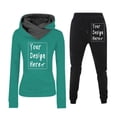 thumbnail image 3 of Women's Solid Color Athletic Hoodie And Pants Set Casual Fitness Wear For Comfort And Style Rompers for Women Fitted Wide Leg Pants for Women Women Sweat Suits Dressy Pant Suits Lifeguard Jumpsuit, 3 of 3