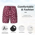 thumbnail image 5 of Haiem Rose Leopard Print Mens Swim Trunks with Compression Liner 2 in 1 Swimming Shorts Stretch Swimwear Quick Dry,Board Shorts-3X-Large, 5 of 9