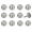 White/Black Roman/Silver, variant on Knob-It Vintage Cabinet and Drawer Knobs 12-Piece Hand Painted Bohemian 6-Inch