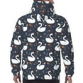 thumbnail image 7 of Wukai Swan And Flowers1 Print Men Hoodies Fleece Sweatshirts Long Sleeve Sweaters Pullover Fall Outfits Winter Clothes-X-Large, 7 of 7