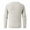 thumbnail image 6 of TMOYZQ Men's Slim Fit Crewneck Pullover Sweater Winter Casual Chunky Cable Knit Comfort Long Sleeve Crochet Sweaters Loose Fit Pullover Fall Top with Detachable Round Neck, 6 of 9